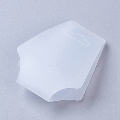 Прозрачный Пластиковая карта дисплей, использоваться для ожерелья, , кулон и заколка, длиной около 124 мм , шириной 48 мм 