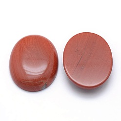 Красный Камень Природного красной яшмы кабошон, овальные, 40x30x7.5~8 мм