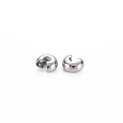 Platinum Brass Crimp Beads Covers, Nickel Free, Platinum, 5.5x6.5x3.5mm, Hole: 2mm