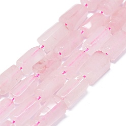 Розовый Кварц Природного розового кварца нитей бисера, самородки, 11~14x6~8 мм, отверстие : 0.9 мм, около 28~32 шт / нитка, 15.75'' (40 см)