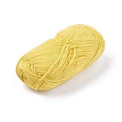 Yellow Cotton Knitting Yarn, Crochet Yarn, Yellow, 1mm, about 120m/roll