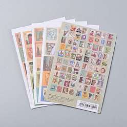 (52) Непрозрачная лаванда Почтовая марка форма поделки этикетка бумага наклейки Пастер картинка, смешанную картину, разноцветные, 22~56x16~44 мм, около 5 листов / комплект