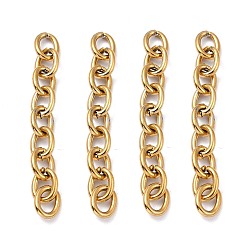 Golden 201 Stainless Steel Chain Extender, Cable Chain, Golden, 49~50.5mm