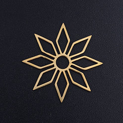 Golden 201 Stainless Steel Filigree Joiners, Flower, Golden, 29.5x29.5x1mm