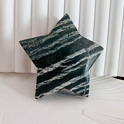 Zebra Jasper Natural Zebra Jasper Star Healing Stones, Pocket Palm Stones for Reiki Ealancing, 57x57x18mm