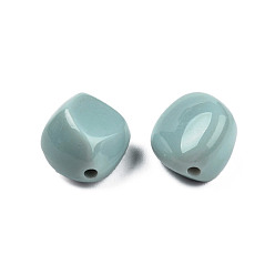 Cadet Blue Opaque Acrylic Beads, Nuggets, Cadet Blue, 15.5x14x11mm, Hole: 1.8mm, about 380pcs/500g