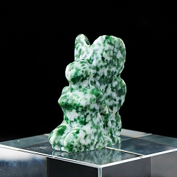Цинхай Нефрит Украшения дисплея скульптуры из натурального цинхайского нефрита, для домашнего офисного стола, бабочка девушка, 15x35 мм