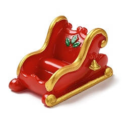 Sleigh Christmas Theme Resin Display Decorations, for Car or Home Office Desktop Ornaments, Sleigh, 60x47x35mm