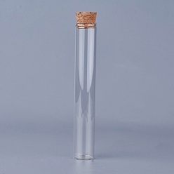 Прозрачный Пустые стеклянные бутылки, с пробкой, бутылка желаний, прозрачные, 2x13.35 см, емкость: около 30 мл (1.01 жидких унций), узкое: 19 мм в диаметре