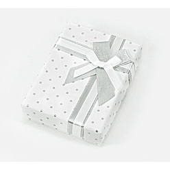 Белый Картонные коробки ювелирных изделий, прямоугольные, белые, 92x61x28 мм