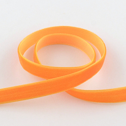 Orange 5/8 inch Single Face Velvet Ribbon, Orange, 5/8 inch(15.9mm), about 25yards/roll(22.86m/roll)