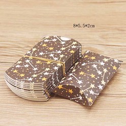 Star Paper Pillow Candy Boxes, Gift Boxes, for Wedding Favors Baby Shower Birthday Party Supplies, Star Pattern, 8x5.5x2cm