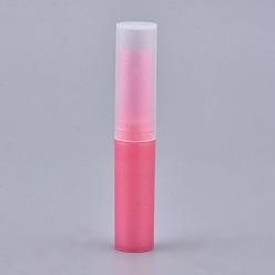 Ярко-Розовый Пустая помада для губ, блеск для губ, бальзам для губ, с колпачком, ярко-розовый, 8.3x1.5 см, емкость: 4 мл (0.13 жидких унций)