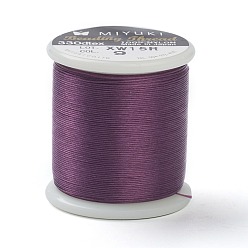 Фиолетовый Миюки бисероплетение нейлоновой нитью б, 330 дтекс / 0.203 мм / 0.008", для бусин, # 9, фиолетовые, 0.16 мм, 55 ярдов (50 метров) / рулон