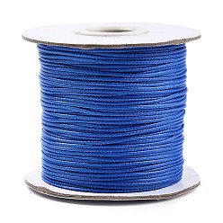 Bleu Royal Coréen cordon ciré, polyester cordon, bleu royal, 1 mm, environ 85 mètres / rouleau