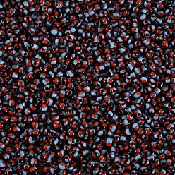 Roja 12/0 perlas de cristal de la semilla, colores opacos filtran, rojo, 2 mm, agujero: 0.8 mm