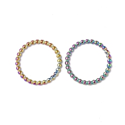 Rainbow Color Chapado iónico (ip) 304 anillo de unión de acero inoxidable, anillo de cuentas redondas, color del arco iris, 12.5x1 mm, diámetro interior: 10 mm