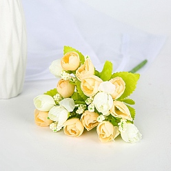 Jaune Verge D'or Fleur artificielle d'eucalyptus en plastique, pour la fête de mariage décoration de la maison accessoires de mariage, jaune verge d'or clair, 240mm