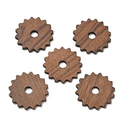 Camel Walnut Wood Pendants, Gear Charm, Camel, 23.5x2.5mm, Hole: 4.5mm
