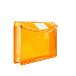 Orange PP Plastic Documents Pockets, Rectangle, Orange, 365x75x280mm