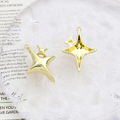 Star Alloy Pendants, Golden, Star, 34x23mm