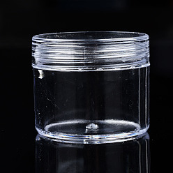Clear Column Polystyrene Bead Storage Container, for Jewelry Beads Small Accessories, Clear, 4x3.3cm, Inner Diameter: 3.3cm