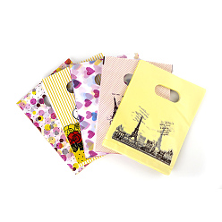 Jaune Sacs en plastique imprimés, rectangle, jaune, 20x15 cm