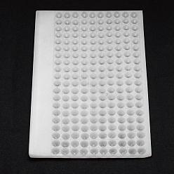 White Plastic Bead Counter Boards, for Counting 12mm 200 Beads, Rectangle, White, 26.8x17.4x0.9cm, Bead Size: 12mm