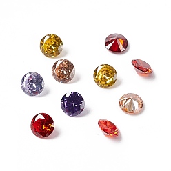 (52) Непрозрачная лаванда Кубического циркония кабошоны, класс А, граненые, алмаз, разноцветные, 2.5x1.7 мм