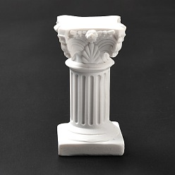 Белый Колонны из имитации мрамора из смолы, украшения для дома, фотографические реквизиты, белые, 37x36x67 мм
