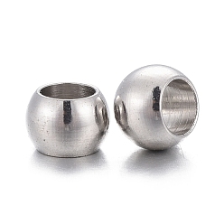 Stainless Steel Color 201 Stainless Steel Beads, Rondelle, Stainless Steel Color, 4x2.6mm, Hole: 2.5mm