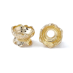 Light Gold Perles en alliage, fleur, or et de lumière, 8.5x6.5mm, Trou: 3mm