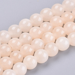 Blanc Navajo Jade jaune brins de pierres précieuses perles teints naturels, ronde, navajo blanc, 8mm, Trou: 1mm, Environ 50 pcs/chapelet, 15.7 pouce