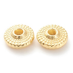 Real 18K Gold Plated Rack Plating Alloy Spacer Beads, Lead Free & Cadmium Free, Long-Lasting Plated, Disc, Real 18k Gold Plated, 8x3mm, Hole: 1.8mm