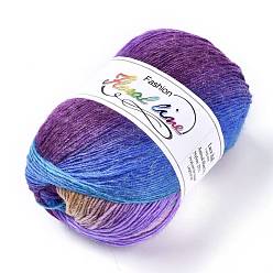 Colorful Wool Knitting Yarn, Segment Dyed, Crochet Yarn, Colorful, 1mm, about 400m/roll