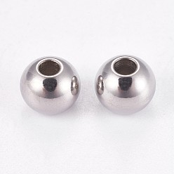 Stainless Steel Color 202 Stainless Steel Rondelle Spacer Beads, Stainless Steel Color, 8x6~7mm, Hole: 3mm