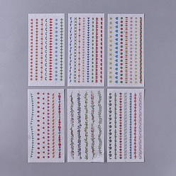 Flower Planner Stickers, Decorative Sticker, for Scrapbooking, Calendars, DIY Crafts, Album, Floral Pattern, 16.1x8x0.01cm, 6sheets/set