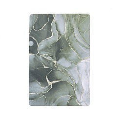 Olive Cartes d'affichage de bijoux en papier de carton de marquage à chaud, pour accrocher boucle d'oreille et collier, rectangle, olive, 9x6x0.04 cm, Trou: 1.6mm