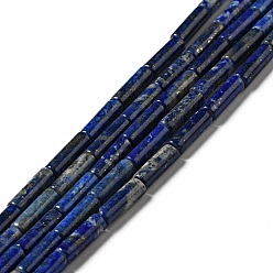 Lapis Lazuli Lapis-lazuli, brins de perles naturels , colonne, 13.5~14x4mm, Trou: 1.4mm, Environ 29 pcs/chapelet, 15.63'' (39.7 cm)