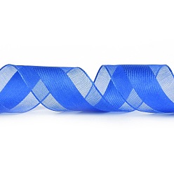 Озёрно--синий Однотонные ленты из органзы, для украшения вечеринки, подарочная упаковка, Плут синий, 1" (25 мм), о 50yard / рулон (45.72м / рулон)
