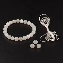 White Moonstone Natural White Moonstone Stretch Bracelets, Round, 53mm(2-1/8 inch)