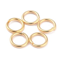 Настоящее золото 24K Покрытие стойки латунными перемычками, открытые кольца прыжок, долговечный, реальный 24 k позолоченный, 7x1 мм, 18 датчик, внутренний диаметр: 5 мм