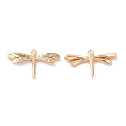 Real 18K Gold Plated Brass Pendants, Dragonfly Charm, Real 18K Gold Plated, 15x26x3mm, Hole: 1.2mm
