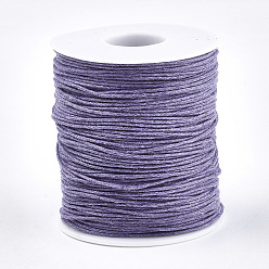 Lila Cordones de hilo de algodón encerado, lila, 1 mm, aproximadamente 100 yardas / rollo (300 pies / rollo)