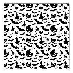 Bat Halloween Transparent Clear Silicone Stamp/Seal, For DIY Scrapbooking/Photo Album Decorative, Use with Acrylic Printing Template Tool, Stamp Sheets, Tools, Bat, 130x130mm