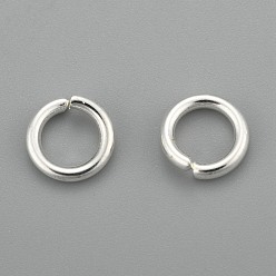 Серебро 304 кольца прыжок из нержавеющей стали, открытые кольца прыжок, серебряные, 15 датчик, 8x1.5 мм, внутренний диаметр: 5.2 мм
