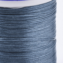 Стально-синий Нейлоновые 66 нитки с покрытием для бисера, стальной синий, 0.1 мм, около 54.68 ярдов (50 м) / рулон