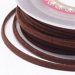 Sienna Faux Suede Cord, Faux Suede Lace, Sienna, 3x1.5mm, about 5.46 yards(5m)/roll