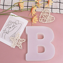 Letter B DIY Silicone Molds, Fondant Molds, Resin Casting Molds, for Chocolate, Candy, UV Resin, Epoxy Resin Craft Making, Letter.B, 162x135x36mm