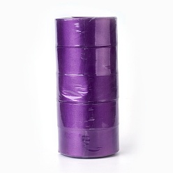 Púrpura Día de san valentín cajas de regalos paquetes de una sola cara cinta de raso, Cinta de poliéster, púrpura, 1-1/2 pulgada (37 mm)